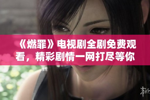 《燃罪》电视剧全剧免费观看，精彩剧情一网打尽等你来欣赏